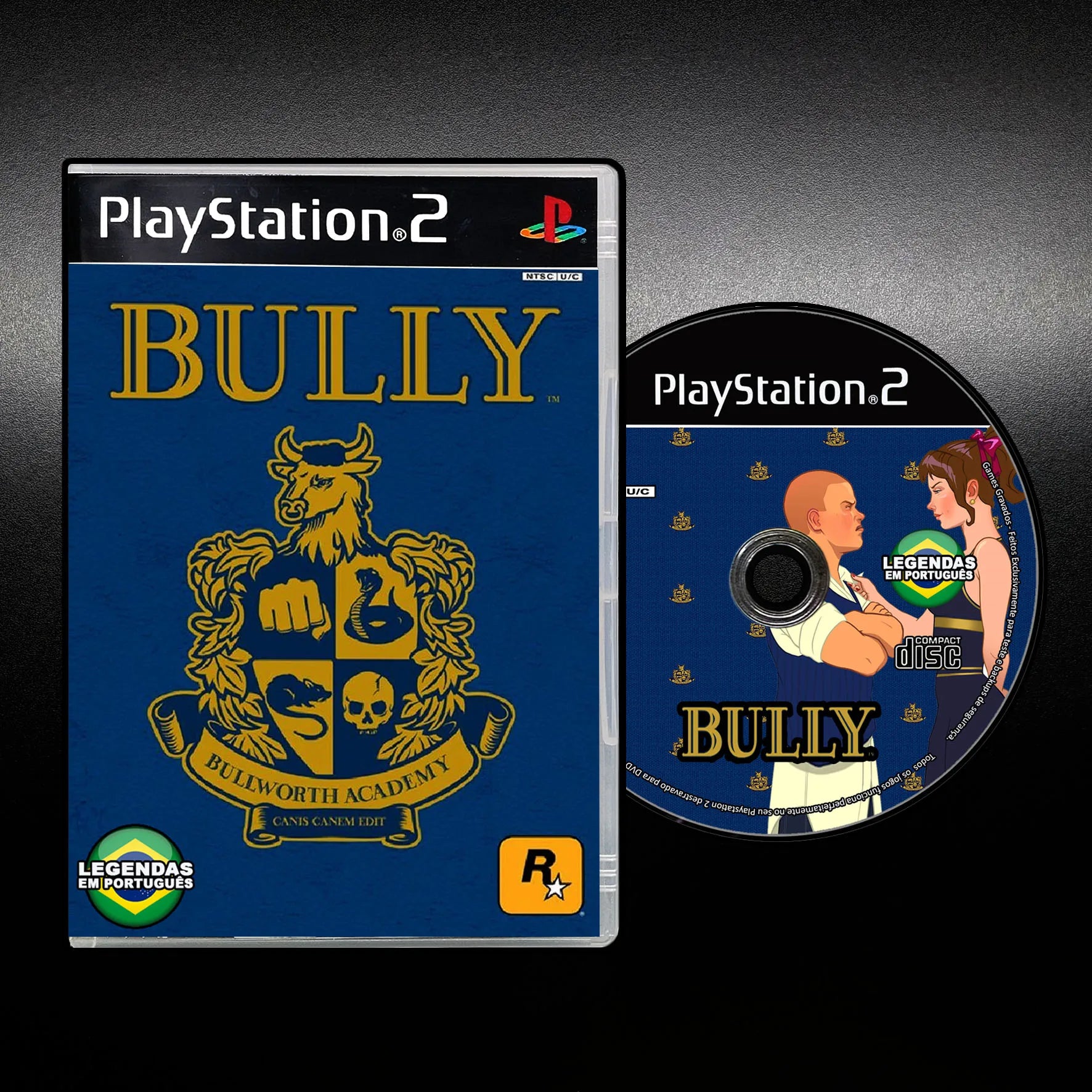 Bully - PTBR - Game Repro - Play 2 DVD Patch Copy Reproduction Playstation2