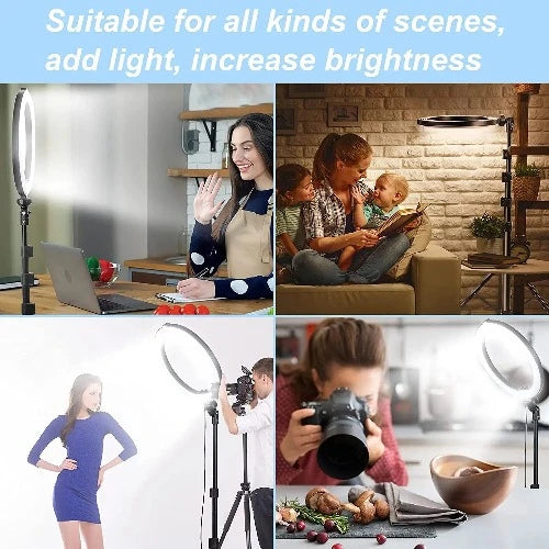 Kit Completo Ring Light Profissional 6 / 8 / 10 / 12 / 18 polegadas Com 2.1M Tripé Universal e controle remoto