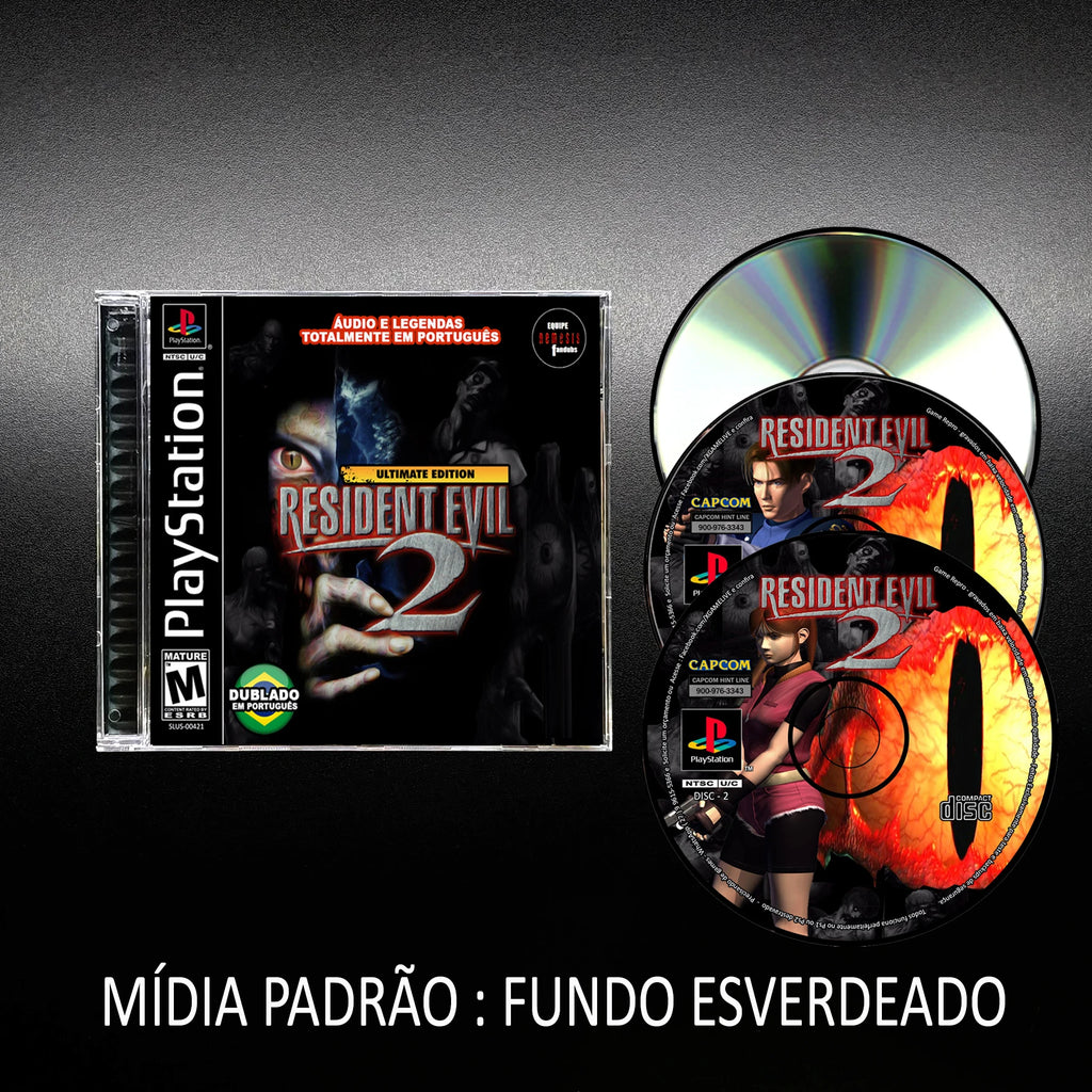 Resident Evil 2 - Dublado em Português / Jogo / Game Repro - Ps1 / Psx / Play 1 - Reproduction Playstation1