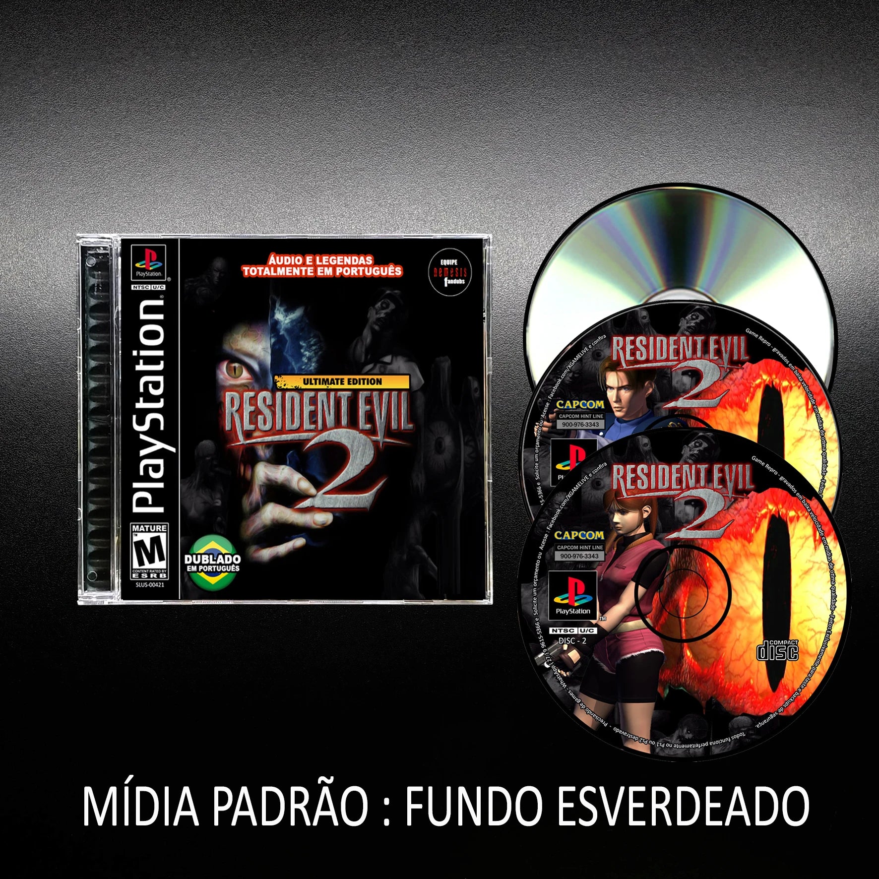 Resident Evil 2 - Dublado em Português / Jogo / Game Repro - Ps1 / Psx / Play 1 - Reproduction Playstation1