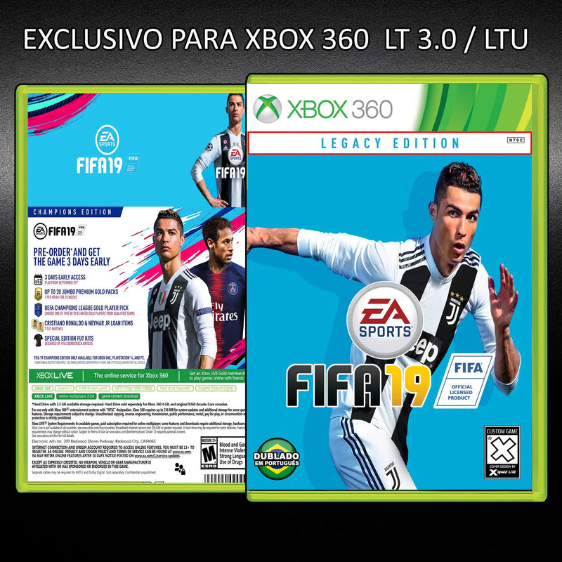 FIFA19 - XBOX 360 Lt 3.0 Ltu - Repro DVD Patch Copy Reproduction