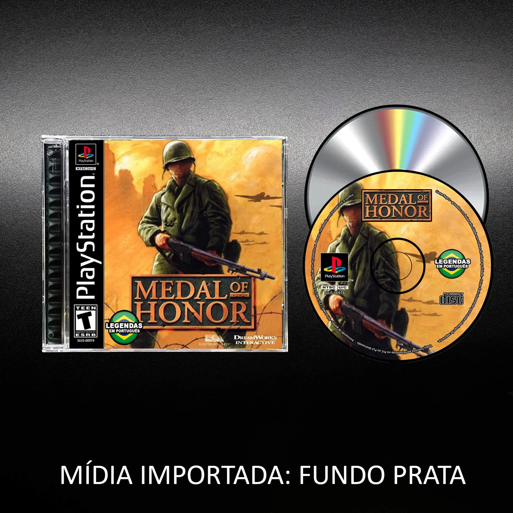 Medal Of Honor-Portuguese-Repro/Retro Game Ps1 / Psx / Play 1 Reproduction Playstation1
