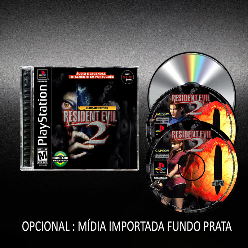 Resident Evil 2 - Dublado em Português / Jogo / Game Repro - Ps1 / Psx / Play 1 - Reproduction Playstation1