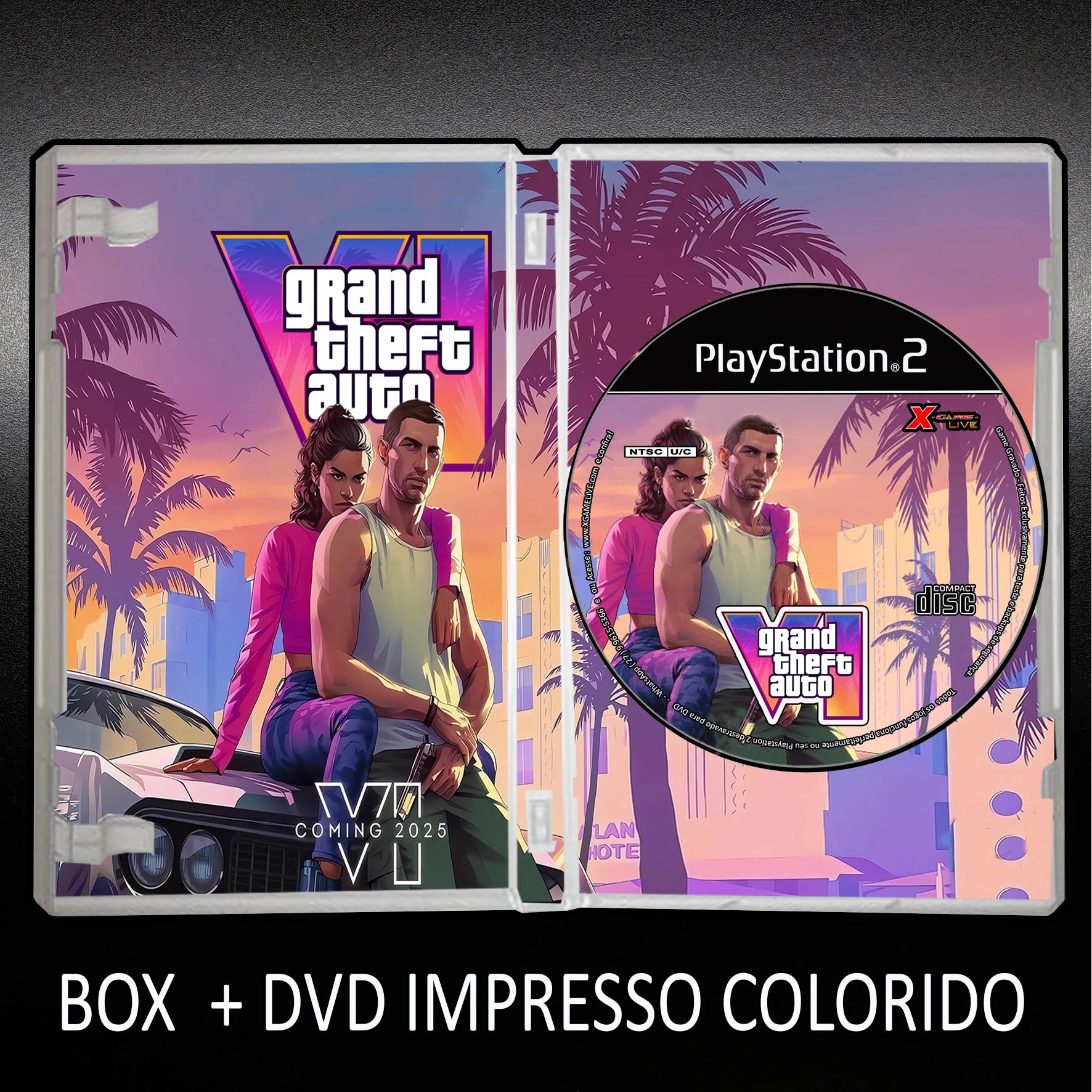 GTA 6 - Mod Vice City - Game Repro - Play 2 Patch Copy Reproduction Playstation2