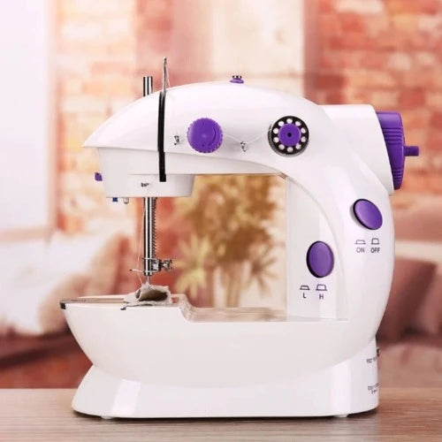 Mini Maquina de Costura Portátil Elétrica Bivolt 110v-220v