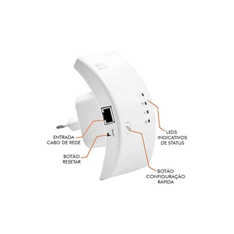 Repetidor de Sinal Wi-Fi 600 Mbps: Amplificador de Conexão Ultra Rápida Homologado pela Anatel