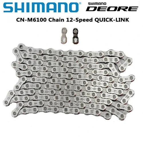 Kit SHIMANO M6100: Câmbio Traseiro de Liga de 12 Velocidades com Cassete SUNSHINE e Corrente M6100