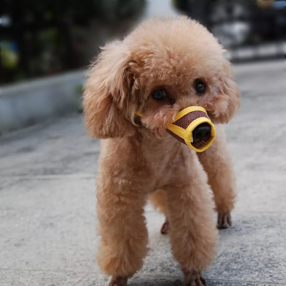 Focinho de nylon para cachorro, focinho de malha de nylon para cães pequeno, médio e grande