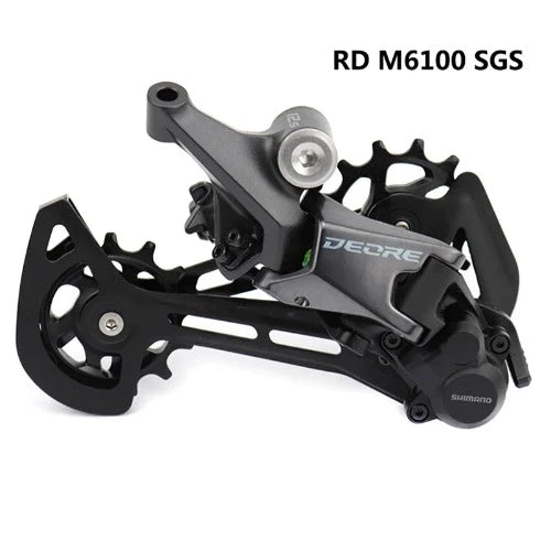 Kit SHIMANO M6100: Câmbio Traseiro de Liga de 12 Velocidades com Cassete SUNSHINE e Corrente M6100