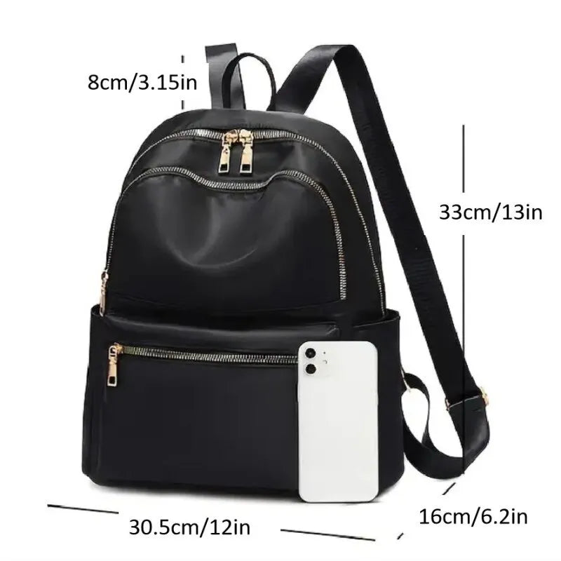 Mochila Oxford tecido para as mulheres, grande capacidade saco do curso casual, moda