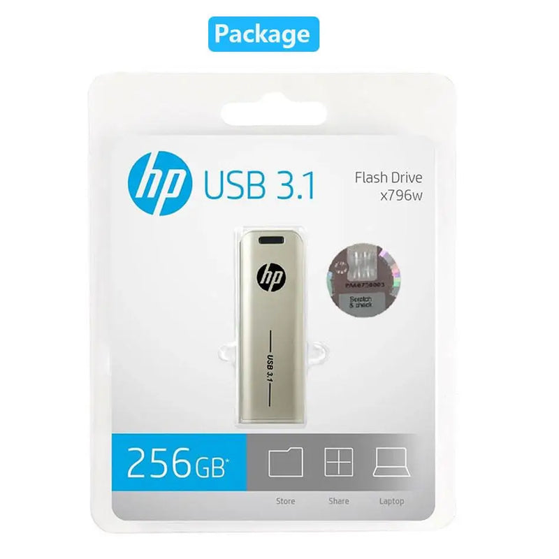 HP X796 Metal USB Flash Drive | Alta Velocidade | Personalidade Criativa | Presente de Música | USB 3.1 | 32GB, 64GB, 128GB, 256GB