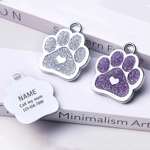 Pingente Personalizado Anti-Perda para Identificação de Animais - Logotipo Customizado para Gatos e Cães, Ideal para Pet Shops