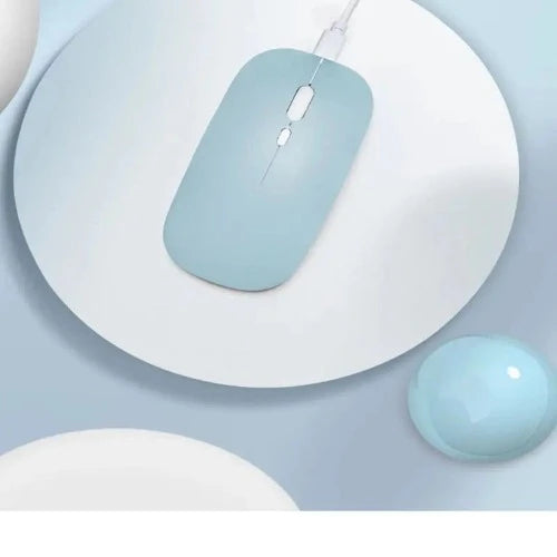 Mouse Bluetooth Recarregável Macaron - Compatível com Android, Windows, Tablet, Notebook e iPad