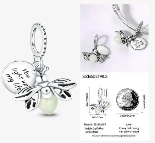 Pingente Bead para  pulseiras pandoras, Brilho Descoloração, Jóias Presente,