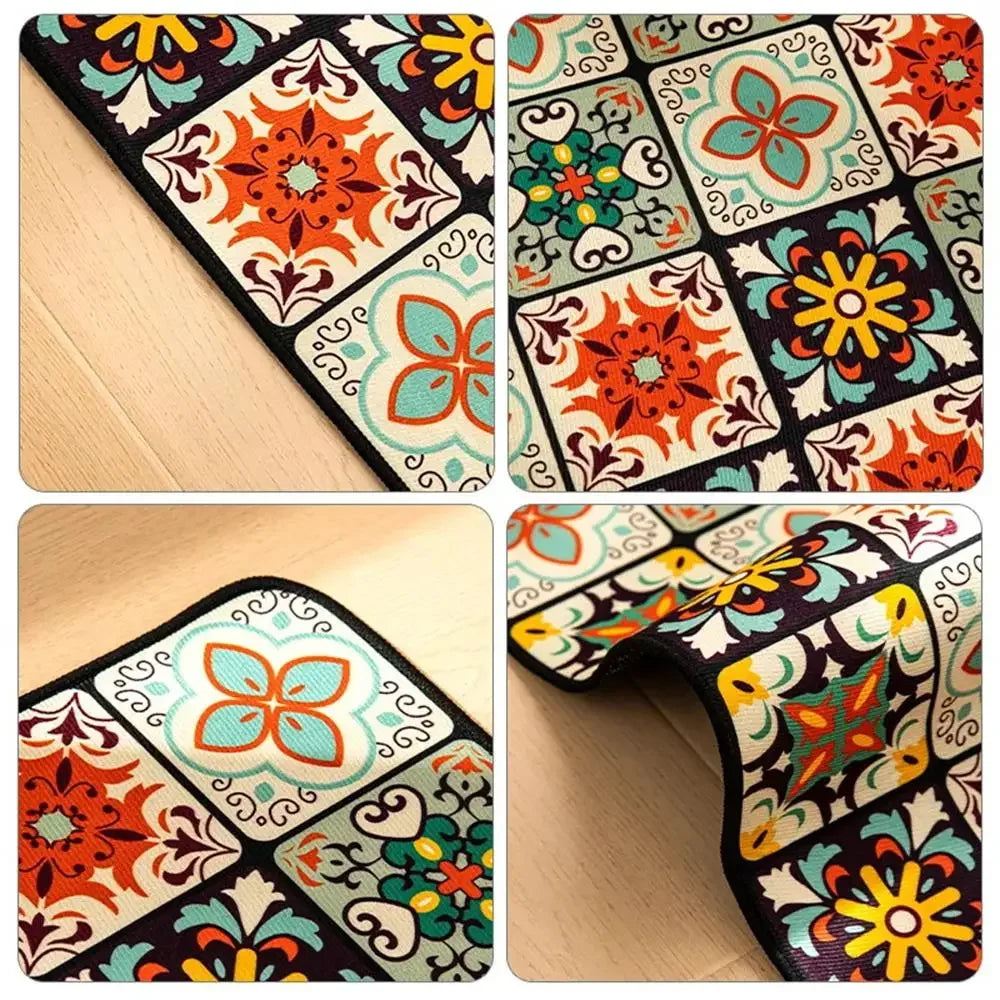 Tapetes Antiderrapantes para Cozinha e Sala de Estar: Tapete de Área Longa para Cozinha, Tapete de Chão para Entrada, Decoração de Casa, Tapete para Porta de Entrada - Alfombra Tapis