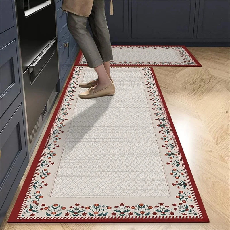 Tapetes Antiderrapantes para Cozinha e Sala de Estar: Tapete de Área Longa para Cozinha, Tapete de Chão para Entrada, Decoração de Casa, Tapete para Porta de Entrada - Alfombra Tapis