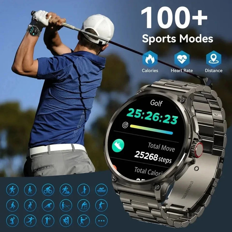 Smartwatch 1.85” Ultra HD com GPS, Bluetooth, Bateria 710mAh e Recursos Fitness – Compatível com Huawei e Xiaomi