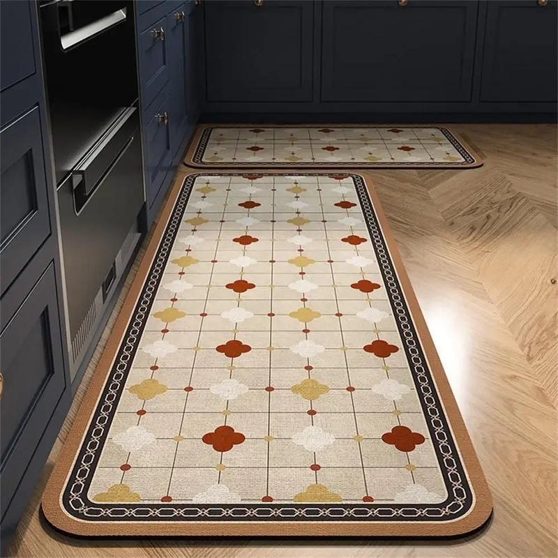 Tapetes Antiderrapantes para Cozinha e Sala de Estar: Tapete de Área Longa para Cozinha, Tapete de Chão para Entrada, Decoração de Casa, Tapete para Porta de Entrada - Alfombra Tapis