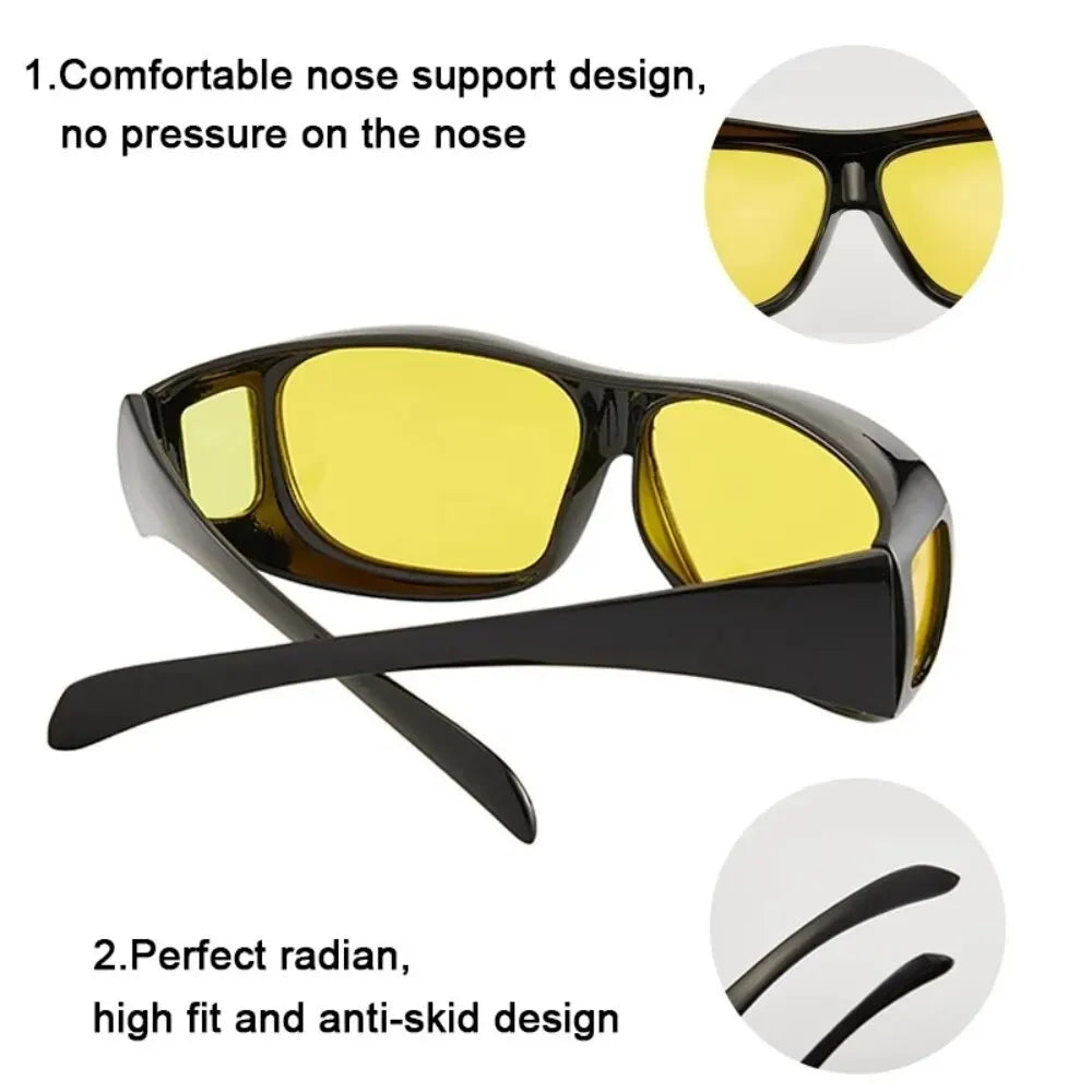 Óculos de Condução, Proteção, Anti-UV,  Car Driving Anti Glare Sungles, Drivers Goggles, Engrenagens de proteção, Night Vision Óculos, Acessório Interior