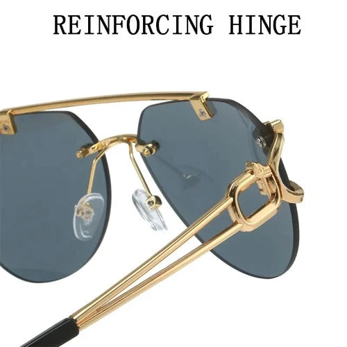 óculos de sol feminino luxo sem aro do vintage moda óculos lunette grandes tons soleil femme gafas de sol