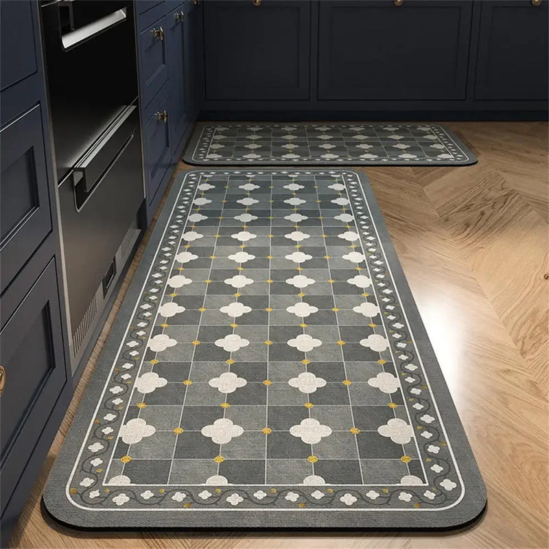 Tapetes Antiderrapantes para Cozinha e Sala de Estar: Tapete de Área Longa para Cozinha, Tapete de Chão para Entrada, Decoração de Casa, Tapete para Porta de Entrada - Alfombra Tapis