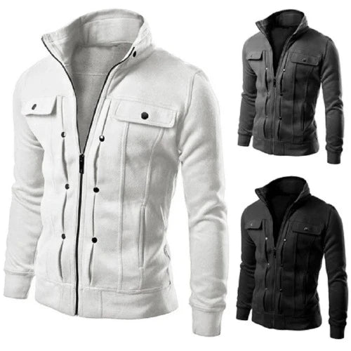 Velo masculino com capuz Cardigan, Hoodies, Moletons, Pulôver, Masculino Hoody, Casaco