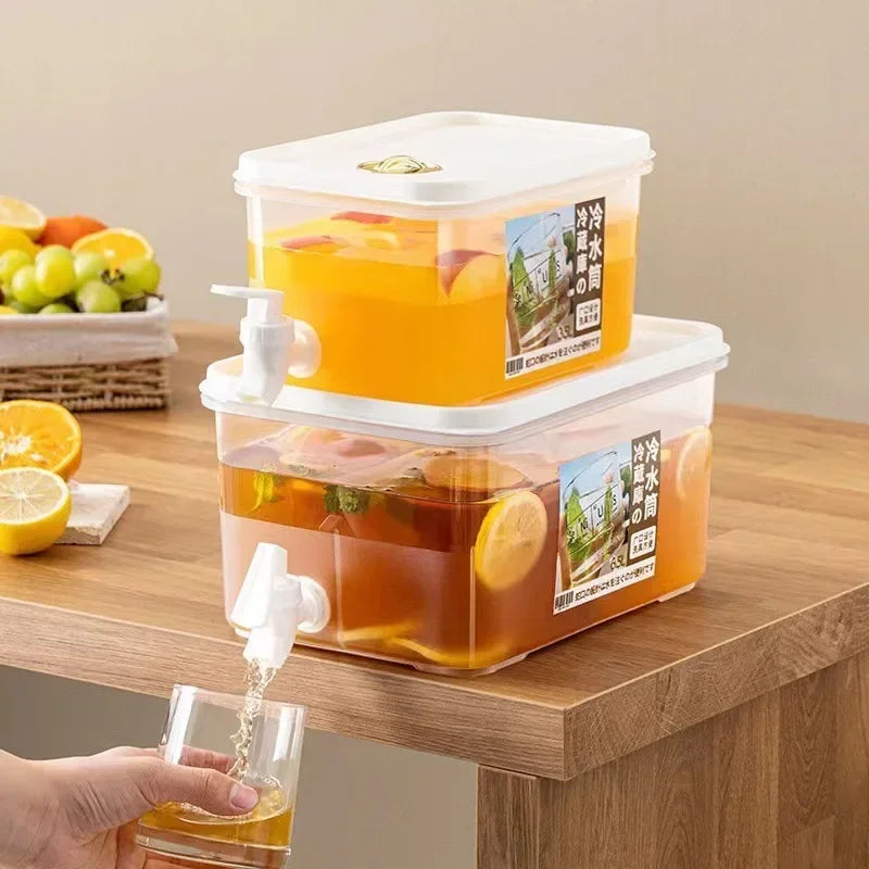 Dispenser de Água 5L com Torneira – Jarro Refrigerador Multifuncional para Bebidas, Sucos e Água Aromatizada