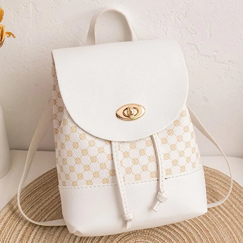 Mochila do curso do couro do plutônio para mulheres, mini bolsa bonito e bolsa de ombro