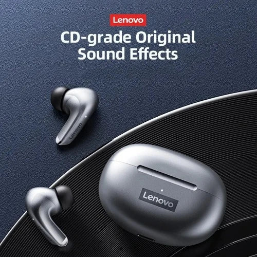 Lenovo-LP5 Fones De Ouvido Sem Fio Bluetooth, Fones De Música HiFi, Fones De Ouvido Esportivos, Fone De Ouvido À Prova D 'Água com Microfone, Novo, Original