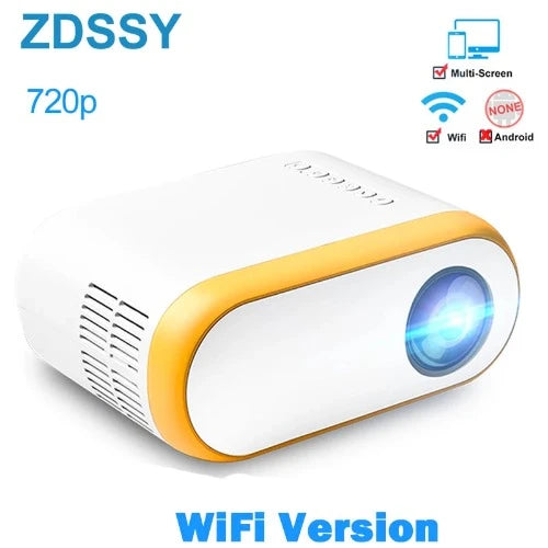 Mini Projetor Portátil ZDSSY-Q11 , Suporte HD 1080P, Home Theater, 6000 Lumens, LED Multimídia, USB Video Beamer