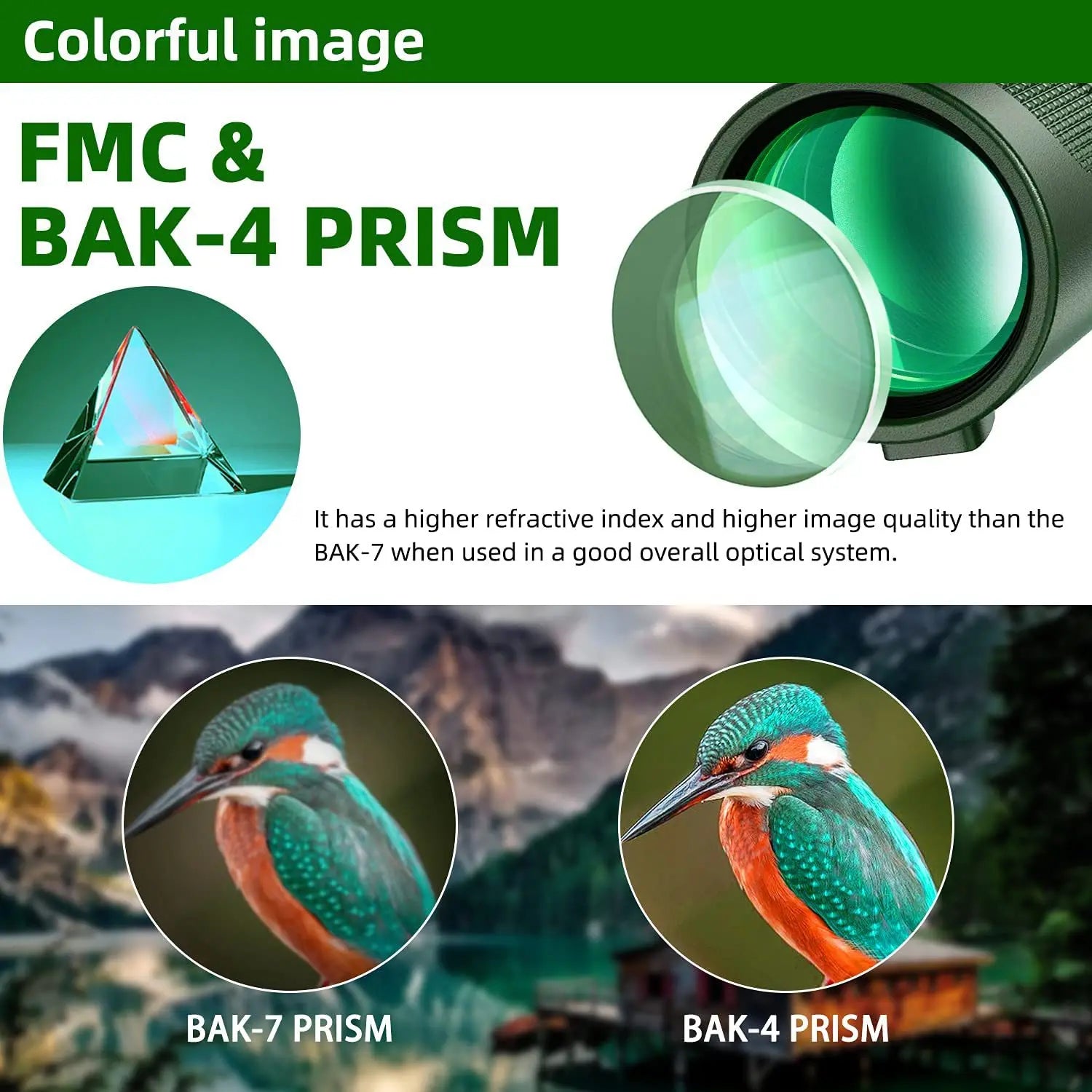 80*100 HD Com suporte para smartphone e tripé Binóculos poderosos Monocular portátil de longo alcance ou Camping Turismo ao ar livre