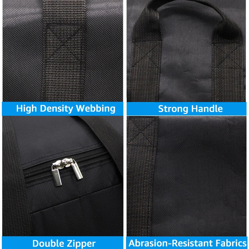 Mochila de armazenamento extra grande, Travel Gym Bag, Bolsa dobrável de acampamento ao ar livre, Tote de bagagem à prova d'água, 55L 100L 150L