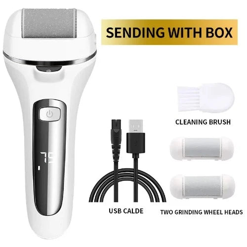Removedor Profissional de Calos e Pele Dura para Pés: Ferramenta Elétrica de Pedicure para Lixar Calos, Calosidades e Pele Dura nos Calcanhares
