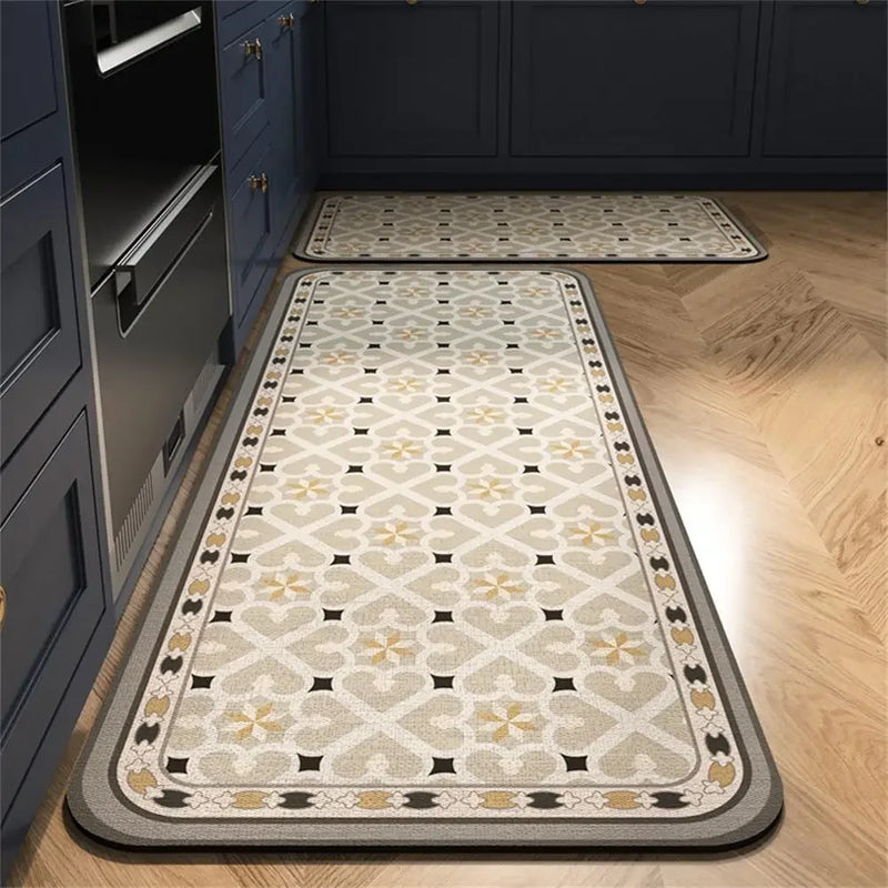 Tapetes Antiderrapantes para Cozinha e Sala de Estar: Tapete de Área Longa para Cozinha, Tapete de Chão para Entrada, Decoração de Casa, Tapete para Porta de Entrada - Alfombra Tapis