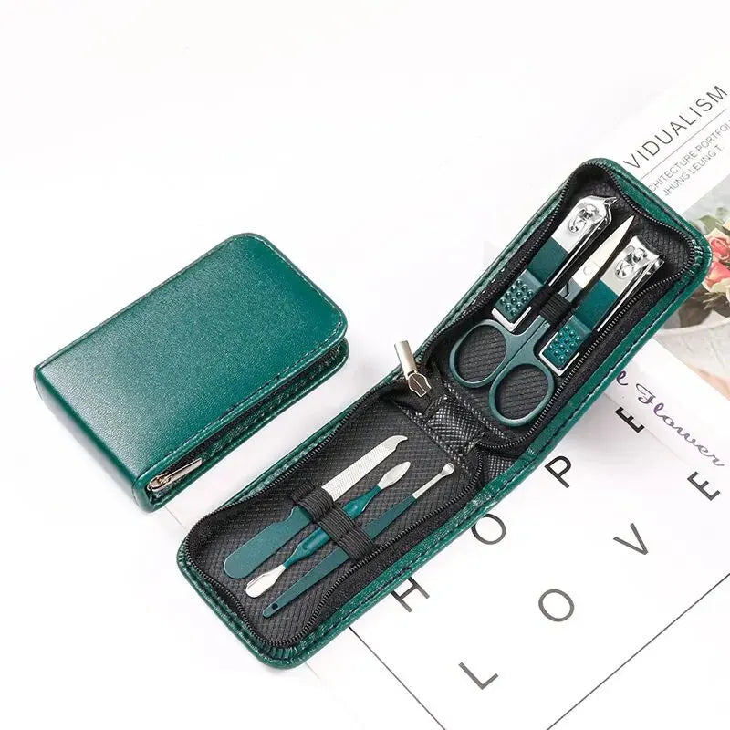 Conjunto de Tesouras para Unhas Premium: Beleza e Conveniência para Homens e Mulheres - 6 Peças Portáteis para Manicure Doméstica