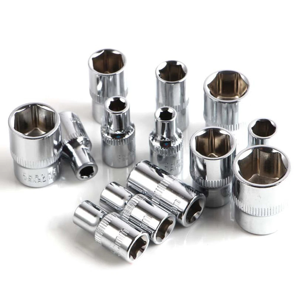 Kit de Ferramentas 46 Peças: Soquete, Chave de Fenda e Catraca para Reparo Automotivo