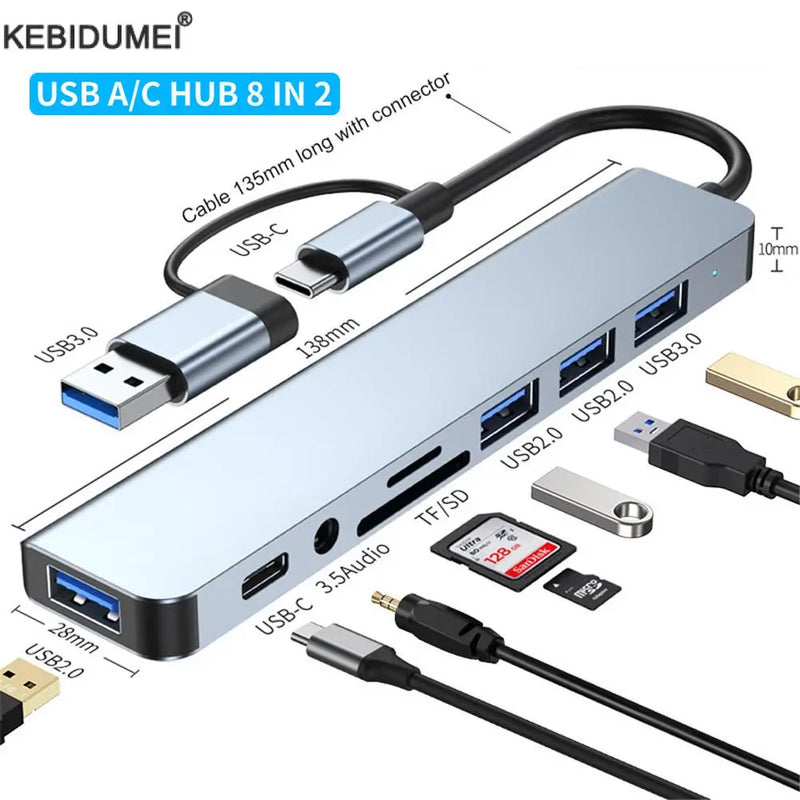 Hub USB Tipo C: Estação de Ancoragem para MacBook Air e PC