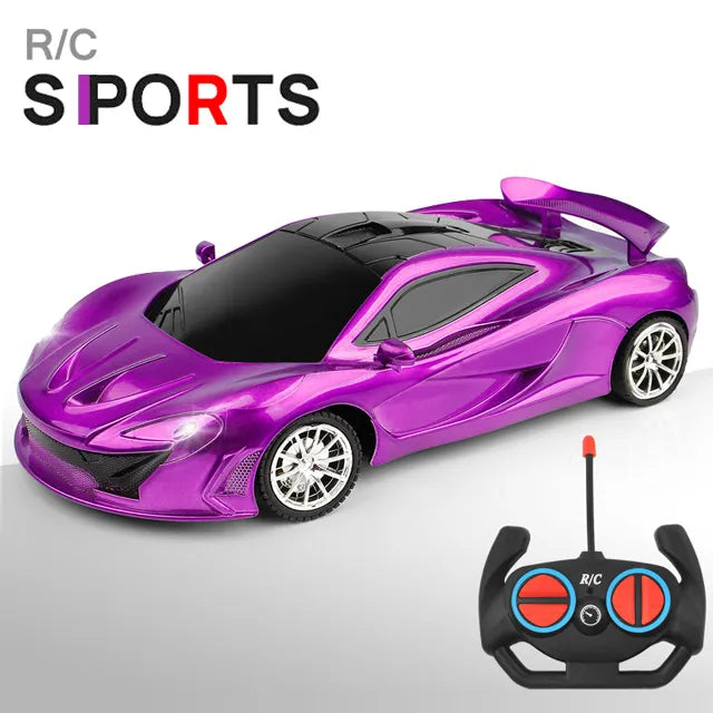 Carro RC 1/18 LED: Controle Remoto 2.4G, Corrida de Alta Velocidade para Crianças - Brinquedo Drift para Meninos e Meninas