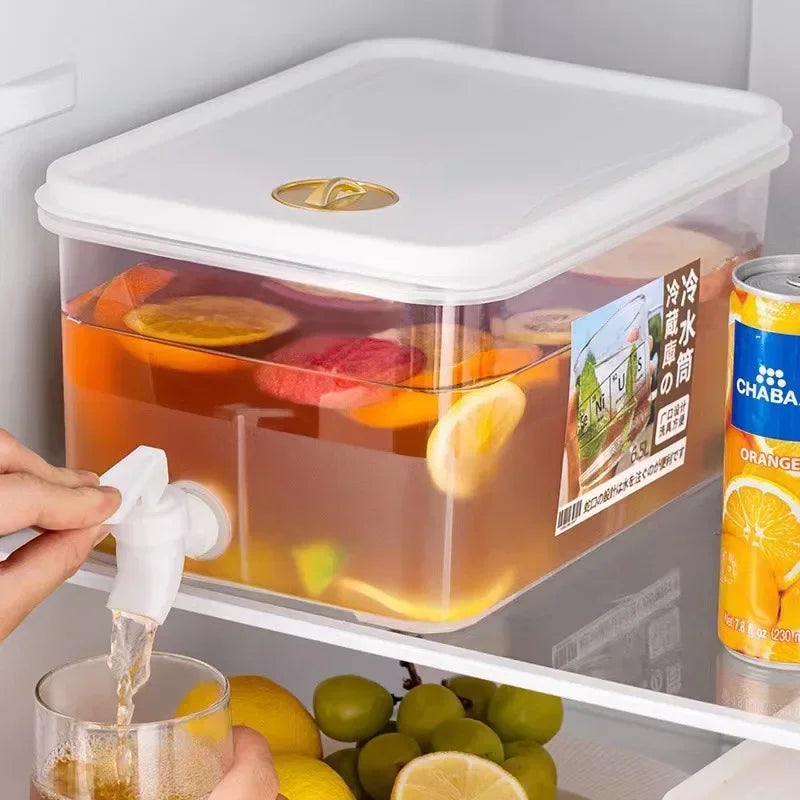 Dispenser de Água 5L com Torneira – Jarro Refrigerador Multifuncional para Bebidas, Sucos e Água Aromatizada