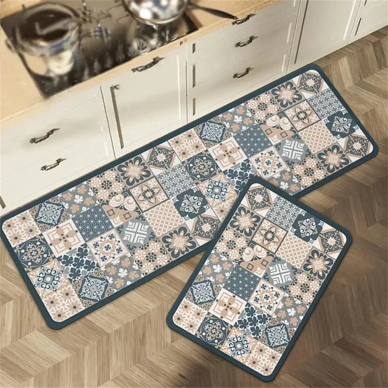 Tapetes Antiderrapantes para Cozinha e Sala de Estar: Tapete de Área Longa para Cozinha, Tapete de Chão para Entrada, Decoração de Casa, Tapete para Porta de Entrada - Alfombra Tapis