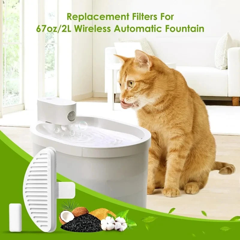 Filtros de substituição Esponjas para Uahpet, Automatic Pet Fountain, filtragem de circulação, Cat Water Dispenser Acessórios, 67oz, 2L