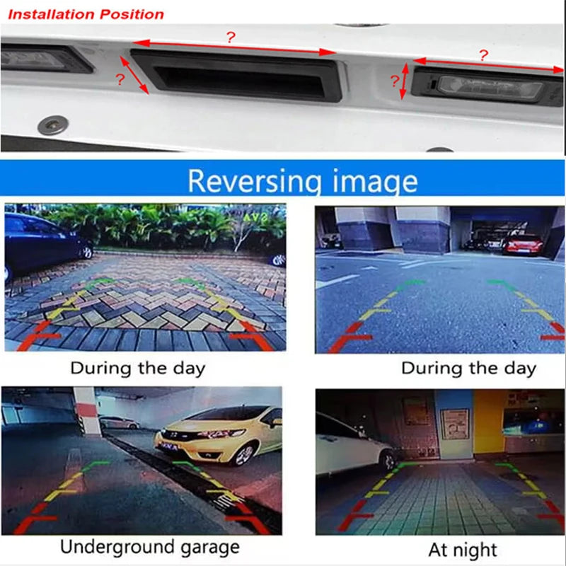 Câmera de visão traseira HD para Audi A1 8X, câmera de inversão de estacionamento impermeável, Trunk Handle Backup, 2012, 2013, 2014, 2015, 2016, 2017, 2018