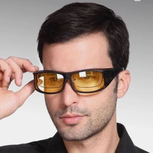 Óculos de visão noturna para motocicleta, óculos universais, anti-reflexo, à prova de vento, proteção UV, motocross, carro