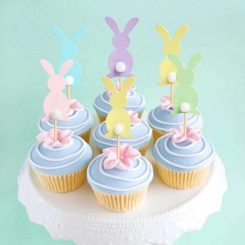 Cupcake de coelho para a Páscoa 10 pcs, para o festival da páscoa, festa de aniversário, chá de bebê