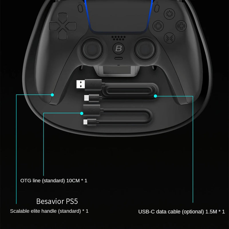 Ps5 Elite Controller Wear-resistant Water Proof Precise Control Anti-fall Enhance Performance Competitive Games Gamepad