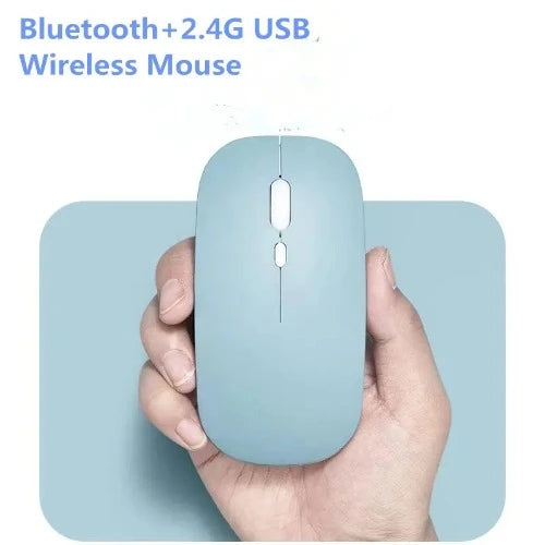 Mouse Bluetooth Recarregável Macaron - Compatível com Android, Windows, Tablet, Notebook e iPad