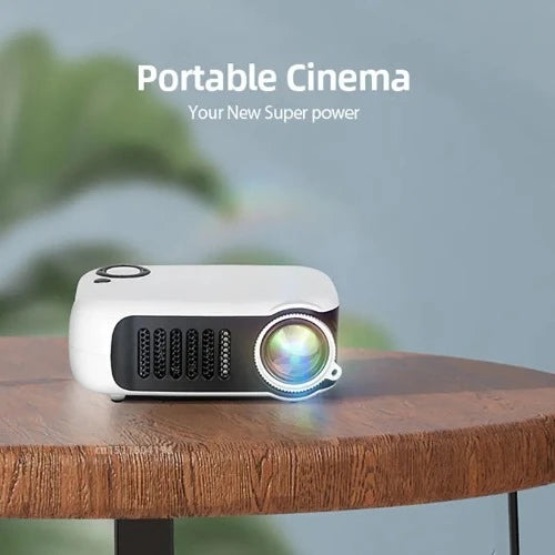Projetor Mini A2000 para Home Cinema: Portátil, 3D, LED, Suporte a 4K e 1080P, Compatível com Jogos, Smart TV Box e Conexão HD