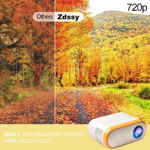Mini Projetor Portátil ZDSSY-Q11 , Suporte HD 1080P, Home Theater, 6000 Lumens, LED Multimídia, USB Video Beamer