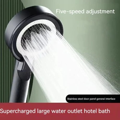 Chuveiro Portátil de Alta Pressão com 5 Modos: Filtro Integrado, Estilo Rainfall, Acessório Inovador para Banheiro e Casa