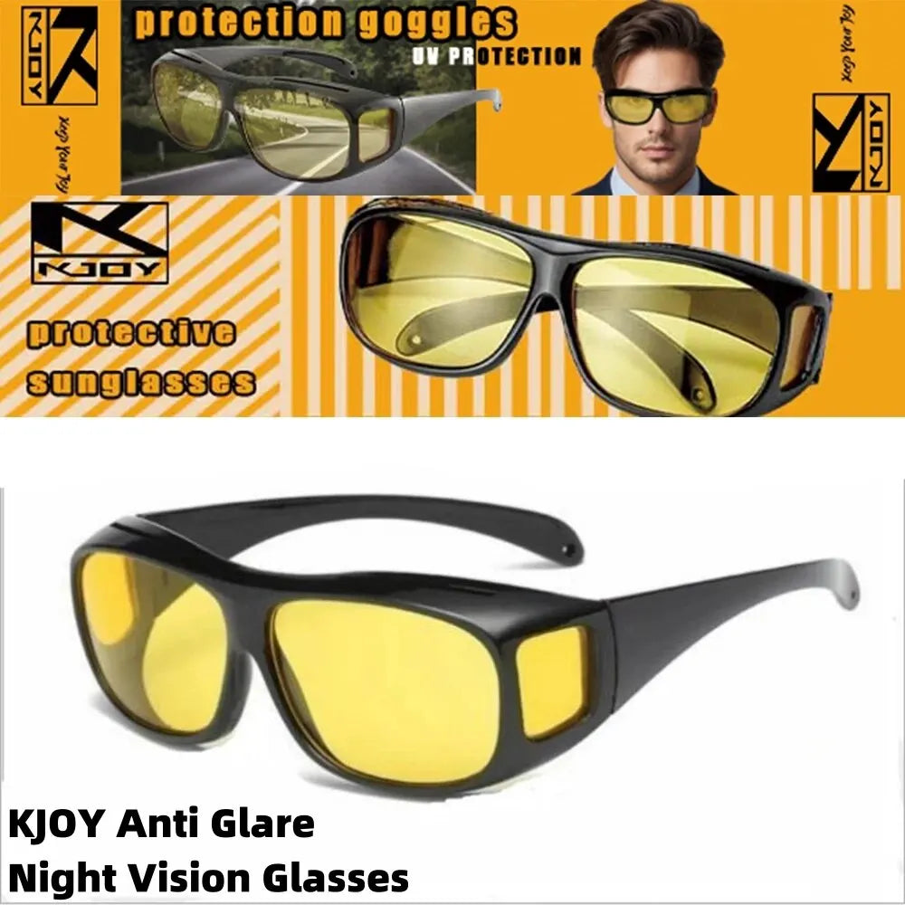 Óculos de Condução, Proteção, Anti-UV,  Car Driving Anti Glare Sungles, Drivers Goggles, Engrenagens de proteção, Night Vision Óculos, Acessório Interior